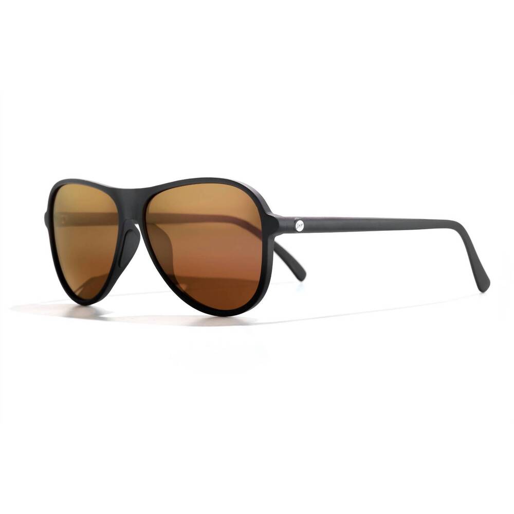 NEW SUNSKI women's foxtrot aviator sunglasses in black bronze